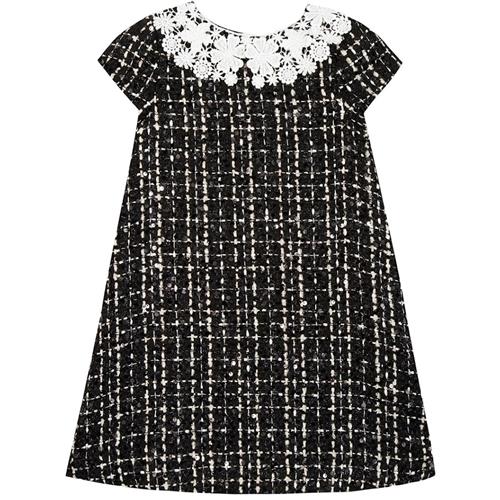 Tartine et Chocolat Tweed-kjole sort 4 Y  Sort  4 år  Piger