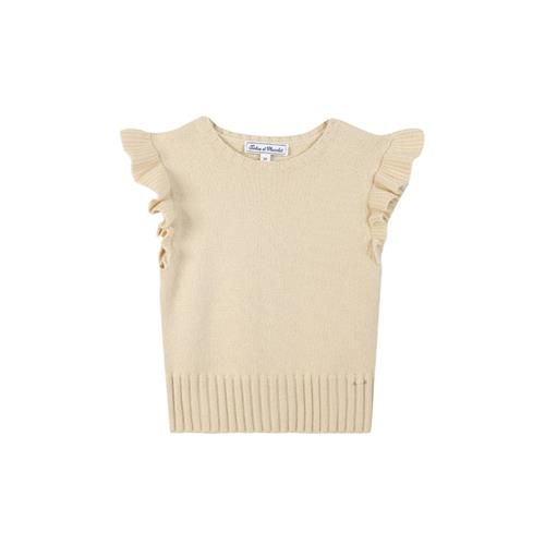 Tartine et Chocolat Elfenbensfarvet strikket sweater i uldblanding 4 Y  Creme  4 år  Piger