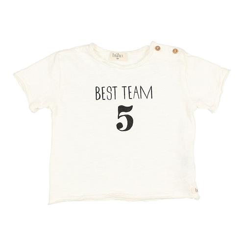 búho Best Team T-Shirt Cremefarvet 18 Months  Creme  18 måneder  Drenge, Piger