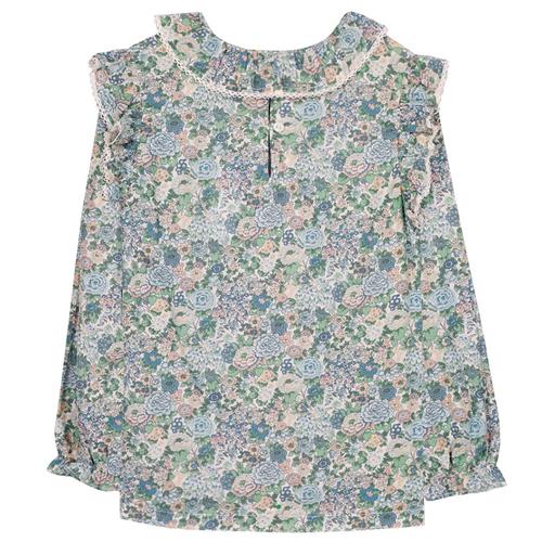 Tartine et Chocolat Blomstret bluse Celadon 6 Y  Grøn  6 år  Piger