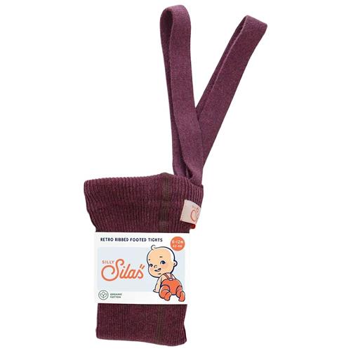 Silly Silas GOTS Strømpebukser Med Fod Fig Blend  2-3 Y  Lilla  2-3 år  Drenge, Piger