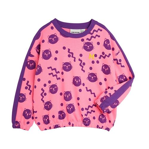 Mini Rodini Squiggly Cats Sweatshirt Pink 80/86 cm  Lyserød  80/86 cm  Drenge, Piger