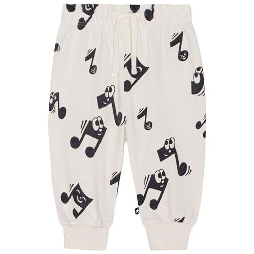 Molo GOTS Simeon Joggingbukser Happy Notes 68 cm  Creme  68 cm  Drenge, Piger