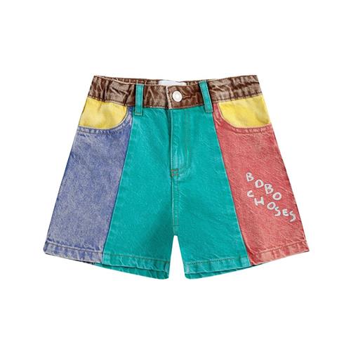 Bobo Choses Color Block Denim Shorts Multicolor 2-3 Y  Grøn  2-3 år  Drenge