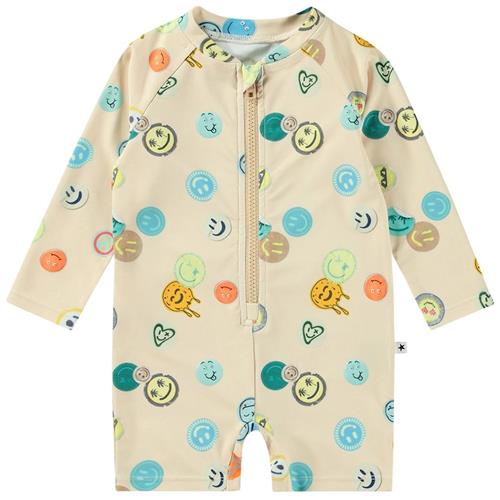 Molo Neka badedragt sand smiley 98/104 cm  Beige  98/104 cm  Drenge, Piger