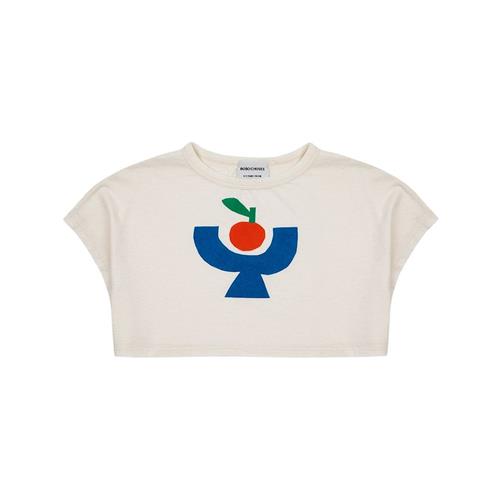Bobo Choses Tomato Plate Cropped T-shirt Naturhvid 2-3 Y  Creme  2-3 år  Piger
