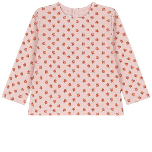 Petit Bateau Blomstret Langærmet T-shirt Lyserød 6 Months  Lyserød  6 måneder  Piger