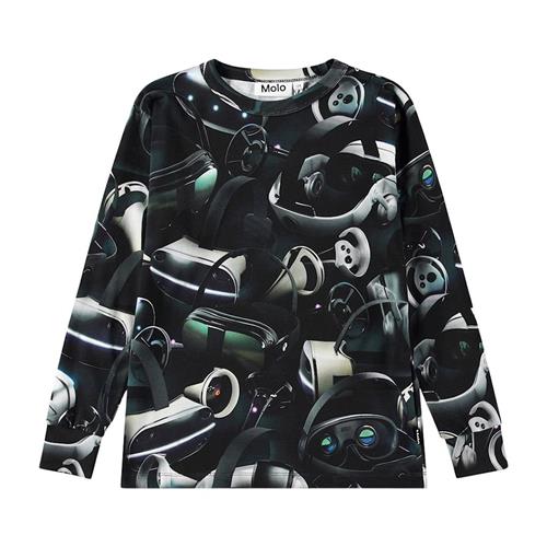 Molo GOTS Rill Langærmet T-shirt Virtual Reality 92 cm  Sort  92 cm  Drenge