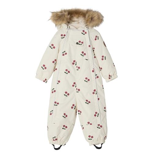 Kuling Val D'Isere Mønstret Flyverdragt Med Kirsebær Cremefarvet 74 cm  Creme  74 cm  Drenge, Piger