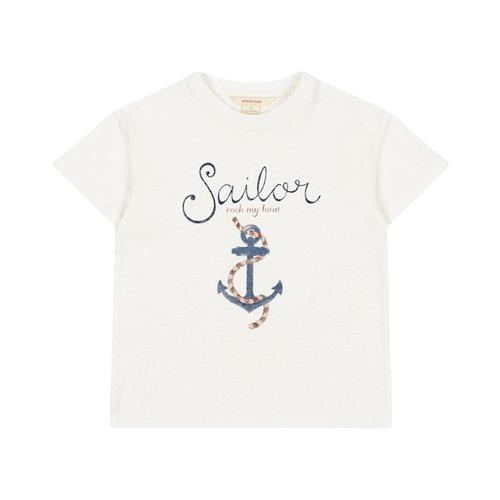 Konges Sløjd Era T-shirt Off White Sailor 12 months  Hvid  12 måneder  Drenge