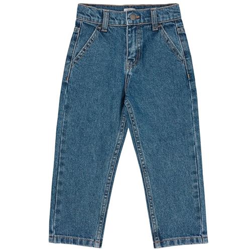 Copenhagen Colors Økologiske bomuldsjeans Indigo Blue Washed 92 cm  Blå  92 cm  Drenge, Piger