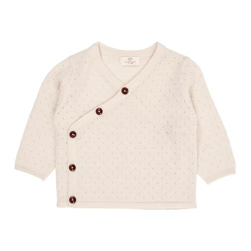 Copenhagen Colors Merino uld crossover cardigan Cream 74 cm Wool Creme  74 cm  Drenge, Piger