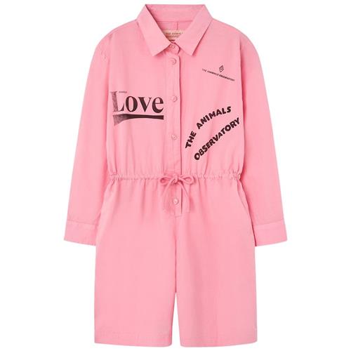 The Animals Observatory Squirrel Kid Short Jumpsuit Pink 4 Y  Lyserød  4 år  Drenge, Piger