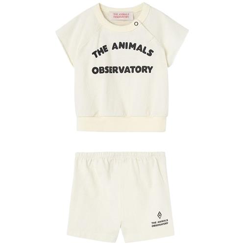 The Animals Observatory Squab Baby Sæt White Logo 6 months  Hvid  6 måneder  Drenge, Piger