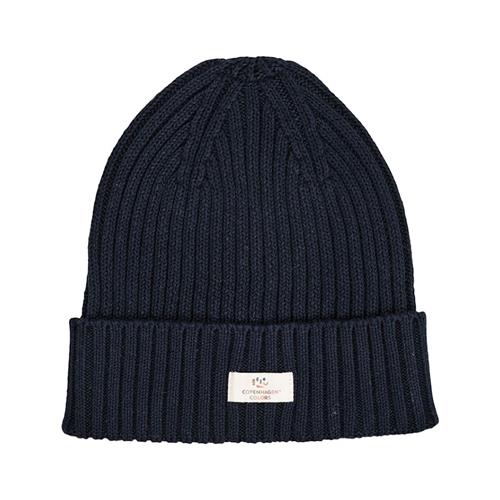 Copenhagen Colors Cotton Knitted Classic Beanie  Navy Navy 48/50 cm  Marineblå  48/50 cm  Drenge, Piger