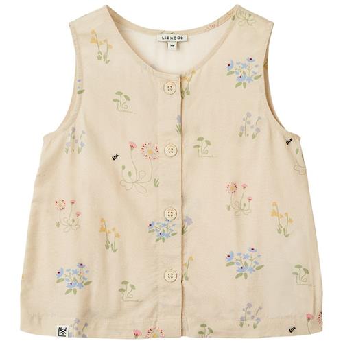 Liewood Rosanna Mønstret Top Flora/Sandy 110 cm  Beige  110 cm  Piger