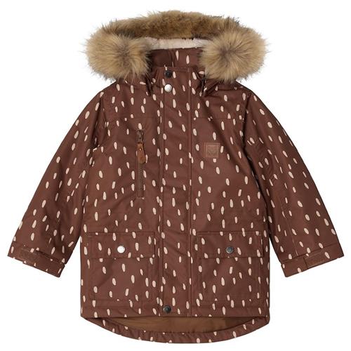 Kuling Val Thorens Prikket Parka Brun 92 cm  Brun  92 cm  Drenge, Piger