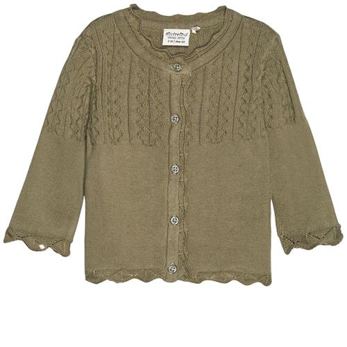 Minymo Cardigan Aloe 68 cm  Grøn  68 cm  Piger