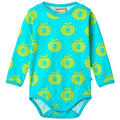 Småfolk Apples Baby Body Blue Atoll 62 cm  Blå  62 cm  Drenge