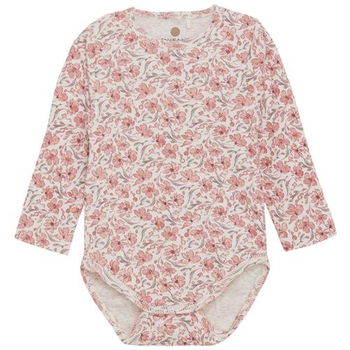 EnFant GOTS Ribbet Baby Body Aop Eggnog 68 cm  Lyserød  68 cm  Piger