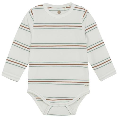 EnFant Stribet Baby Body Jadeite 68 cm  Creme  68 cm  Drenge