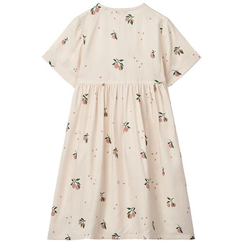 Liewood Cleo Kortærmet Kjole Peach Sea Shell 116 cm  Creme  116 cm  Piger