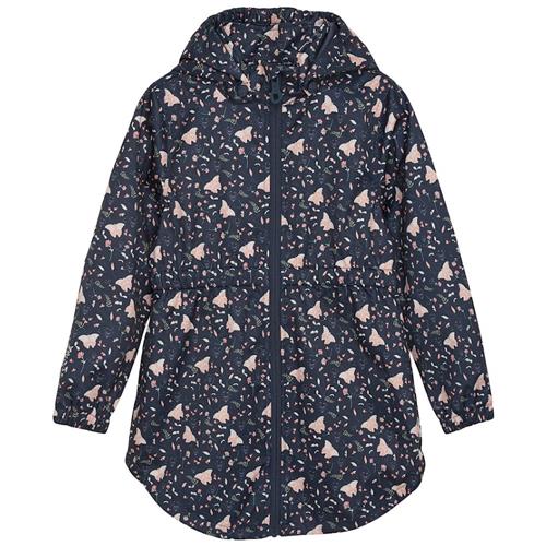 Minymo Blomstret Softshell Jakke Blue Nights 98 cm Softshell Blå  98 cm  Piger