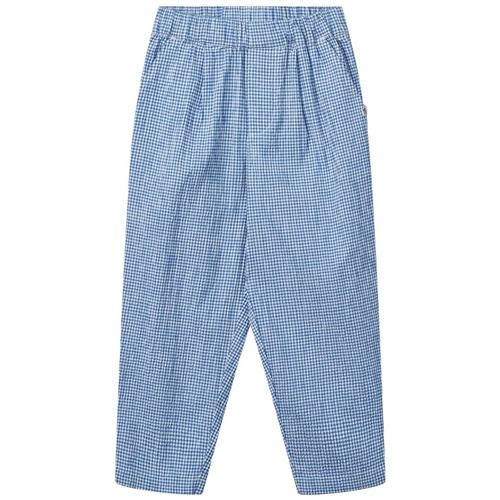 Liewood GOTS Borris Bukser Check Riverside Crisp White 110 cm  Blå  110 cm  Drenge, Piger