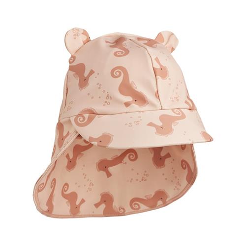 Liewood Senia Solhat Med Ører Seahorse Apple Blossom 0-3 months  Creme  0-3 måneder  Drenge, Piger