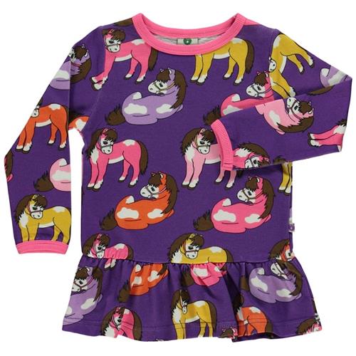Småfolk Sweatshirt Med Hester Purple Heart 5-6 Y  Lilla  5-6 år  Piger