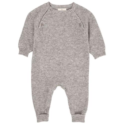 Copenhagen Colors Cashmere Wool Baby Body Grey Mel 92 cm Uld Grå  92 cm  Drenge, Piger
