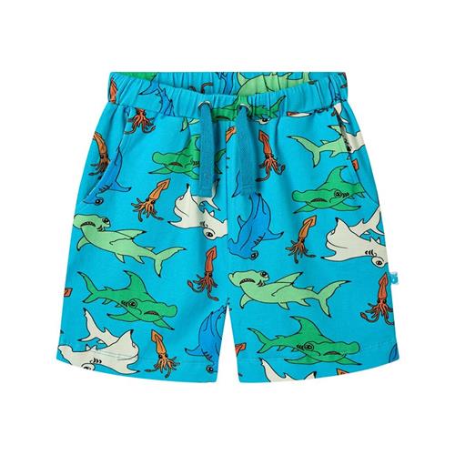 Småfolk Hammerhead Sharks Shorts Blue Atoll 5-6 Y  Blå  5-6 år  Drenge