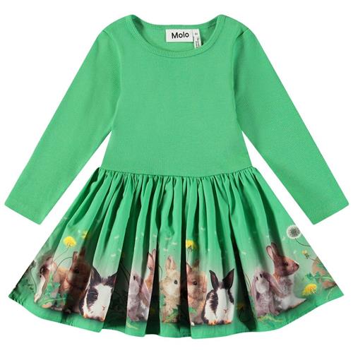 Molo Candi Long-Sleeved Dress Bonnie Patch 74 cm  Grøn  74 cm  Piger