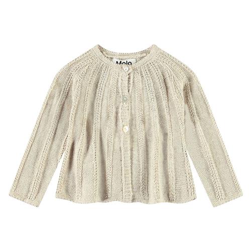 Molo Grit Cardigan Sand Melange 56 cm  Beige  56 cm  Piger