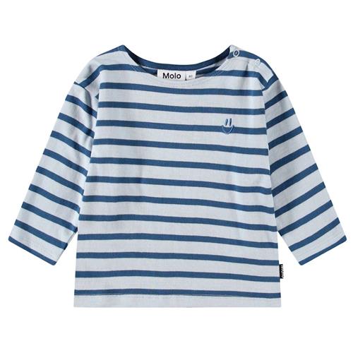 Molo Edarko Long-Sleeved T-Shirt Lagoa Stripe 74 cm  Blå  74 cm  Drenge, Piger