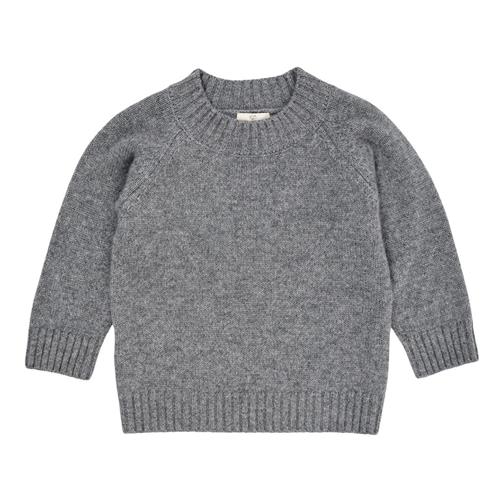 Copenhagen Colors Cashmere klassisk rullekrave pullover Grey Mel 128 cm  Grå  128 cm  Drenge, Piger