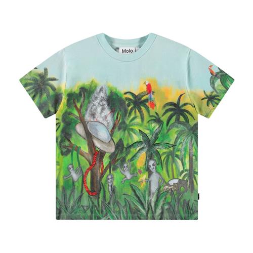 Molo Roxo Short Sleeve T-Shirt Jungle Visitors 152 cm  Blå  152 cm  Drenge