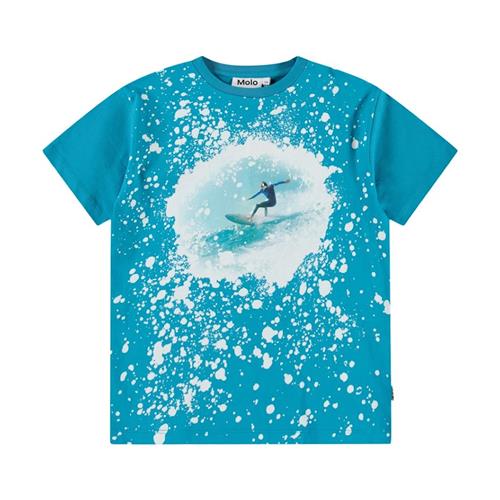 Molo Riley Short Sleeve T-Shirt Blue Surf 92 cm  Blå  92 cm  Drenge