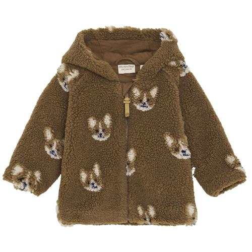 Minymo Teddy Jakke Sepia 62 cm  Brun  62 cm  Drenge, Piger