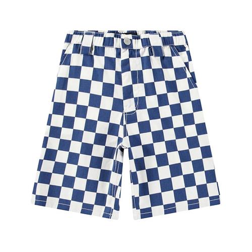 Molo Aubery Shorts Best Blue Check 164 cm  Blå  164 cm  Drenge