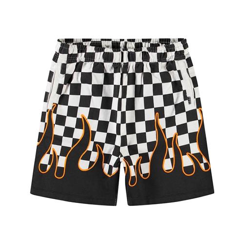 Molo Amil Soft Pants Check On Fire 122 cm  Sort  122 cm  Drenge