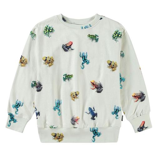 Molo Mattis Sweatshirt Vibrant Frogs 92 cm  Beige  92 cm  Drenge