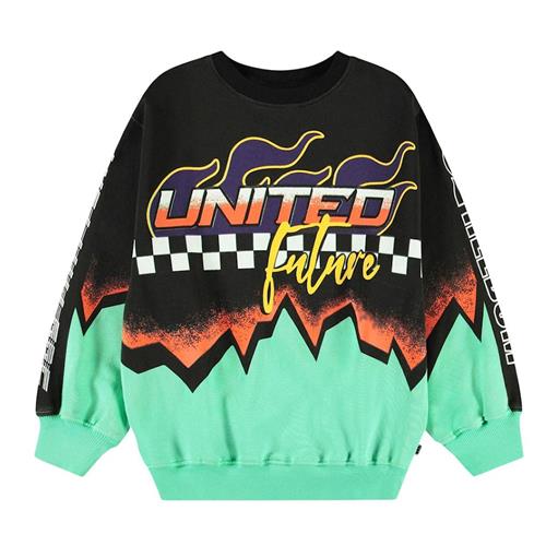 Molo Monti Sweatshirt Future United 104cm  Sort  104 cm  Drenge