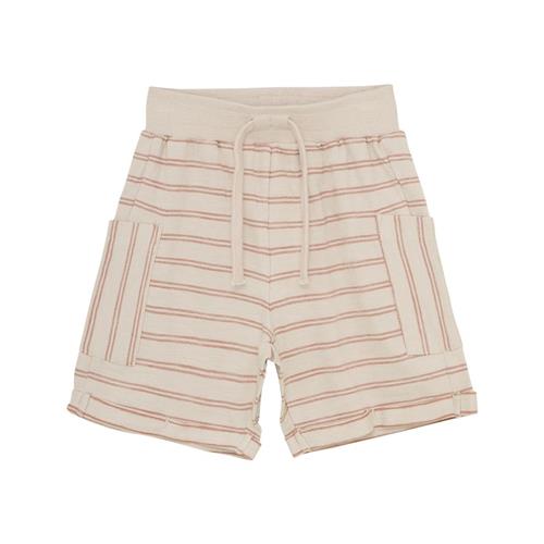 EnFant GOTS Stribede Shorts French Oak 98 cm  Beige  98 cm  Drenge
