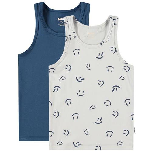 Molo Jayden 2-Pack Tank Top Best Sky 134/140 cm  Marineblå  134/140 cm  Drenge