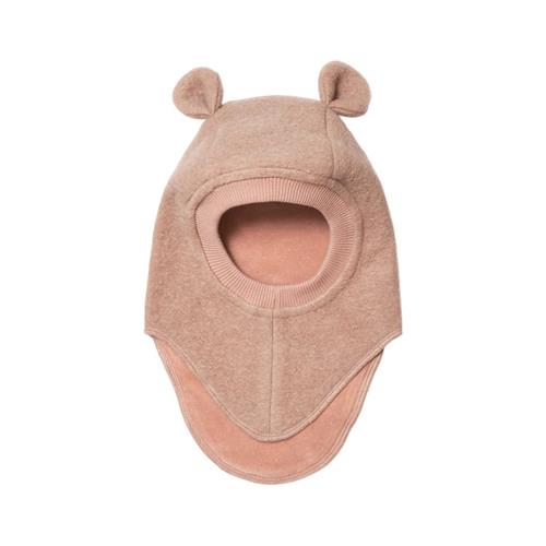 Huttelihut Balaclava Ears Wool Rose Melange 0-12 months Uld Lyserød  0-12 måneder  Piger