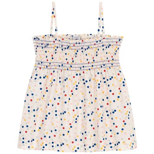 Petit Bateau Polkaprikmønstret Tanktop Cremefarvet 5 Y  Hvid  5 år  Piger