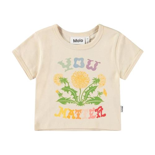 Molo Rizzo Short Sleeve T-Shirt You Matter Multi 152 cm  Beige  152 cm  Piger