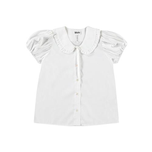 Molo Rosabella Short Sleeve Shirt Crisp White 134/140 cm  Hvid  134/140 cm  Piger