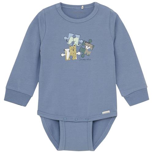Minymo GOTS Baby Body Flint Stone 50 cm  Grå  50 cm  Drenge, Piger